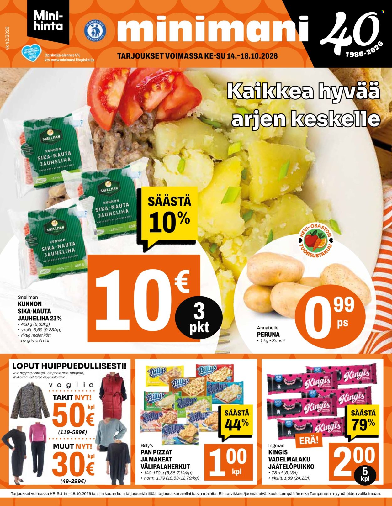 Minimani tarjoukset - 14.10.2026 - 18.10.2026. Sivu 1