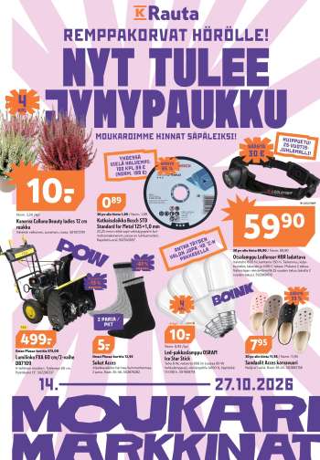 K-Rauta tarjoukset  - 14.10.2026 - 27.10.2026.