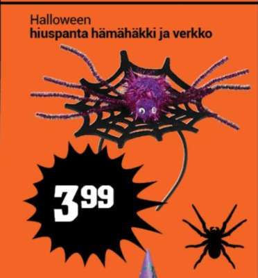 Halloween hiuspanta hämähäkki ja verkko
