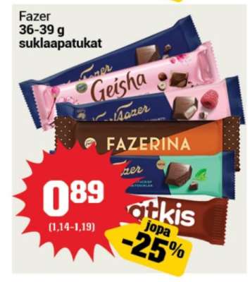 FAZER Suklaapatukat