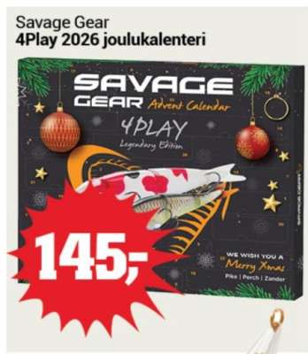 Savage Gear 4Play 2026 joulukalenteri