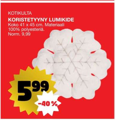 KOTIKULTA KORISTETYYNY LUMIKIDE