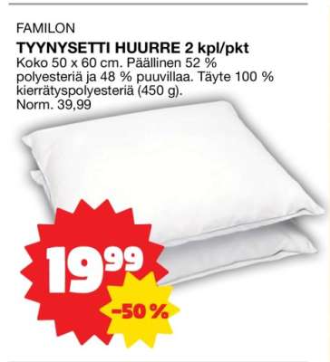 FAMILON TYYNYSETTI HUURRE 2 kpl/pkt