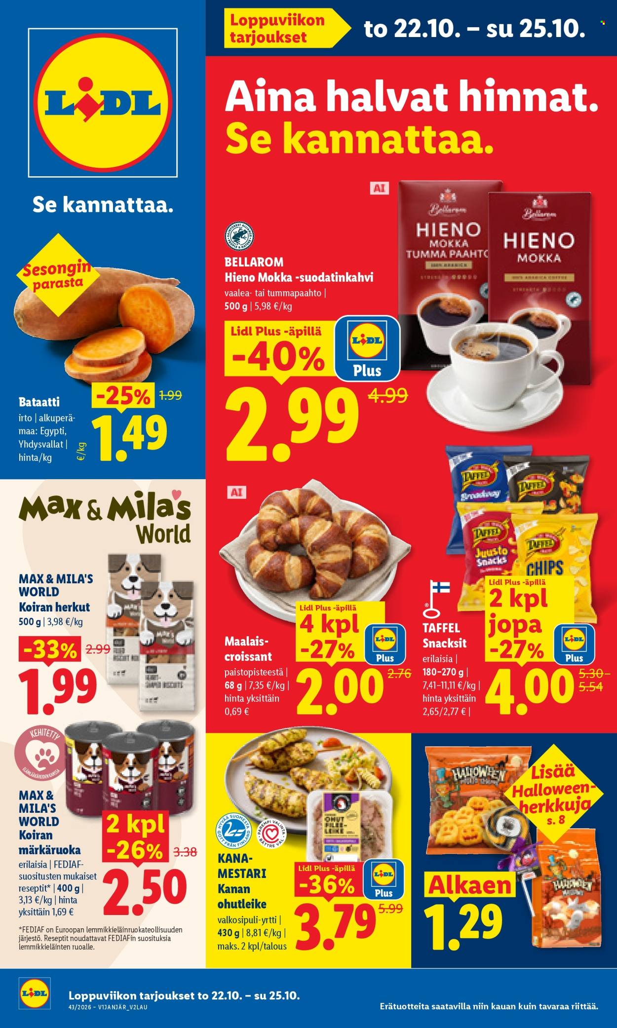Lidl tarjoukset - 22.10.2026 - 25.10.2026. Sivu 1