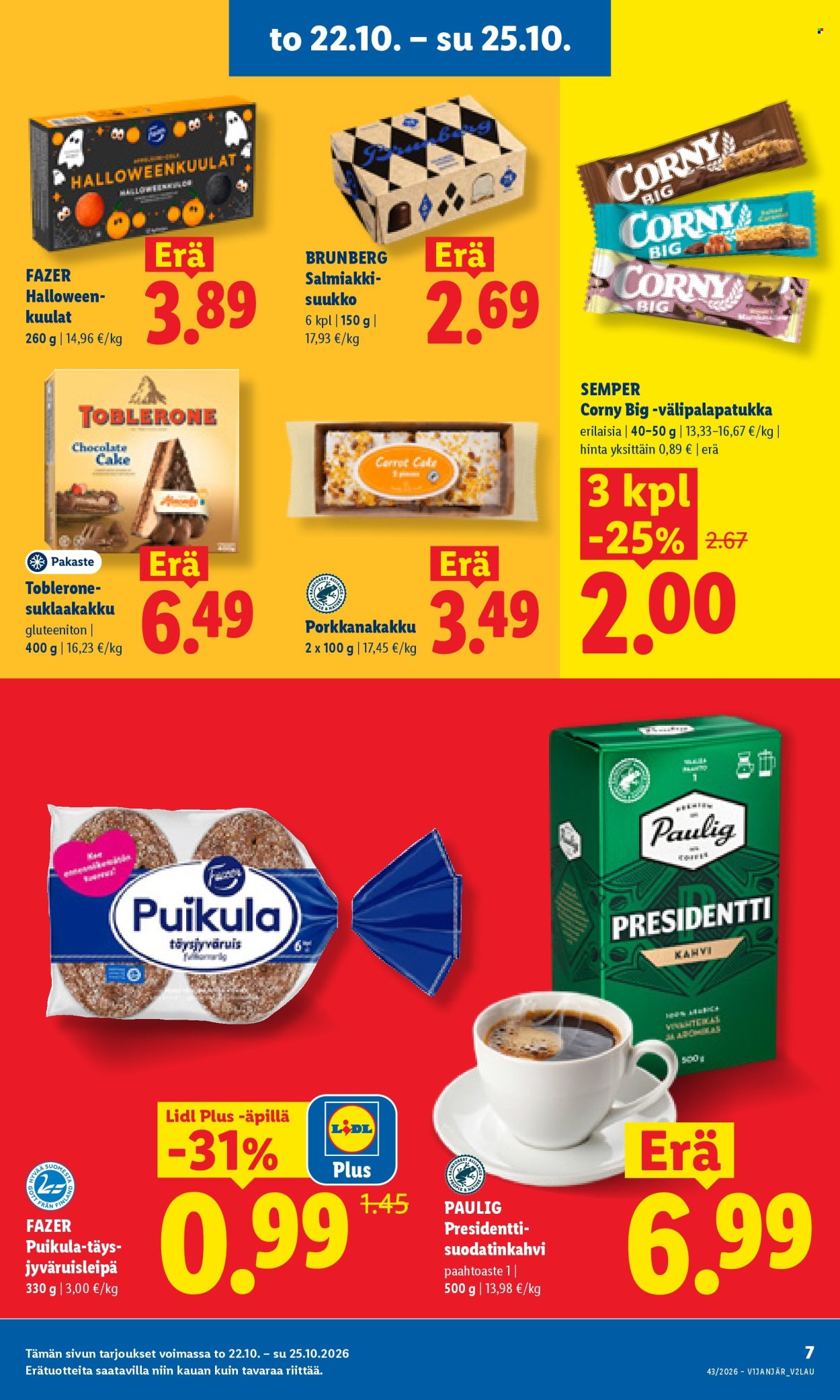 Lidl tarjoukset - 22.10.2026 - 25.10.2026. Sivu 7