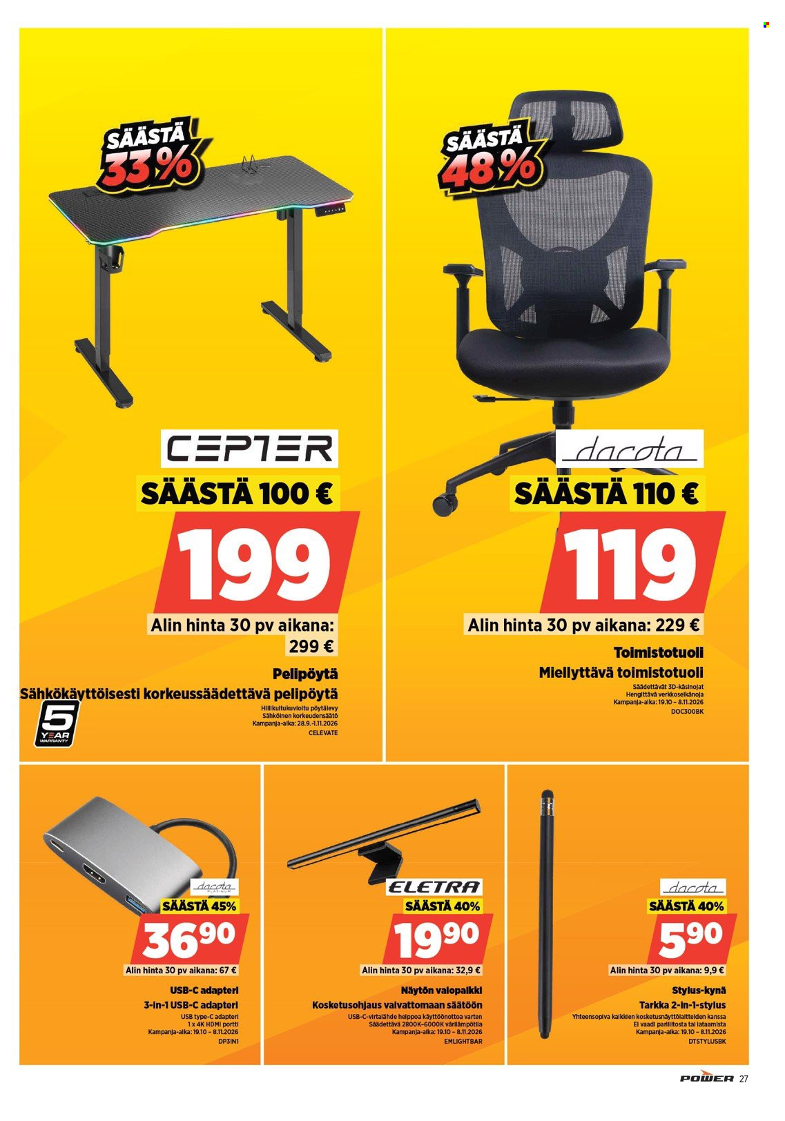 Power tarjoukset. Sivu 27