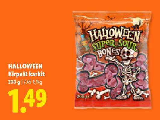 HALLOWEEN Kirpeät karkit