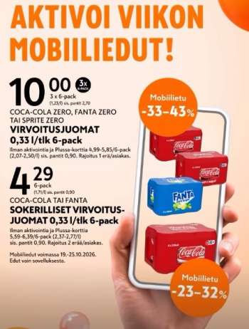 K-market tarjoukset  - 19.10.2026 - 25.10.2026.