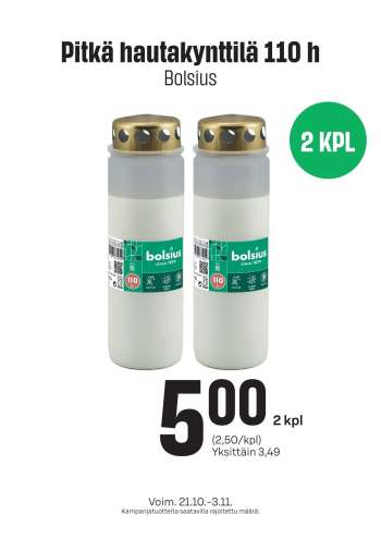 S-market tarjoukset  - 21.10.2026 - 03.11.2026.