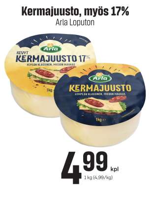 Kermajuusto, myös 17%