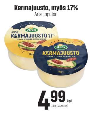 Kermajuusto, myös 17%