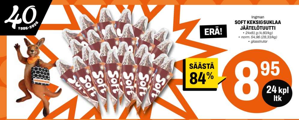 Ingman SOFT KEKSI&SUKLAA JÄÄTELÖTUUTTI