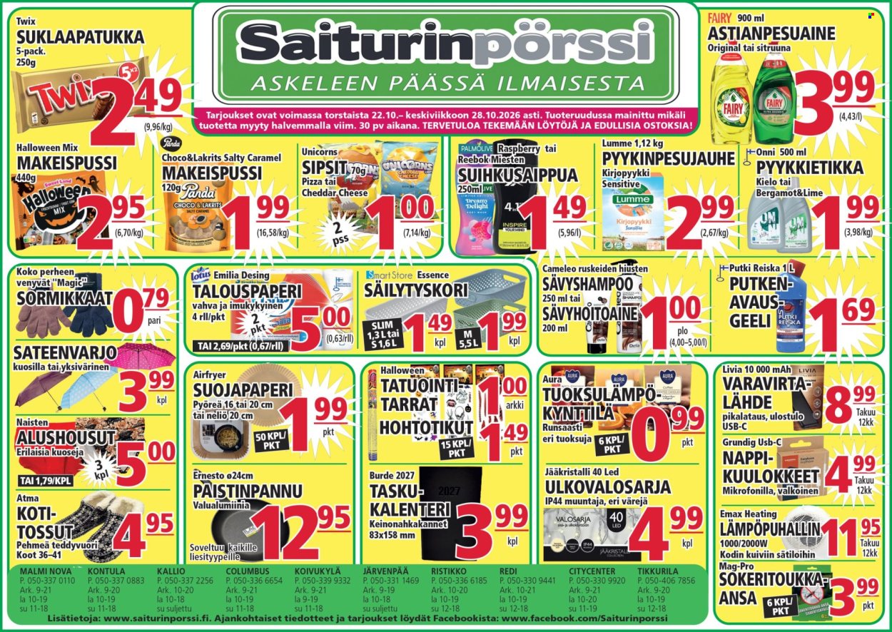 Saiturinpörssi tarjoukset - 22.10.2026 - 28.10.2026. Sivu 1