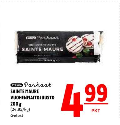 Pirkka Parhaat SAINTE MAURE VUOHENMAITOJUUSTO 200 g