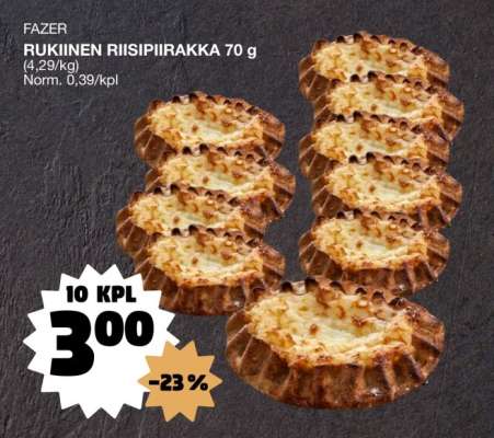 Fazer Rukiinen Riisipiirakka