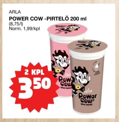 ARLA POWER COW -PIRTELÖ 200 ml