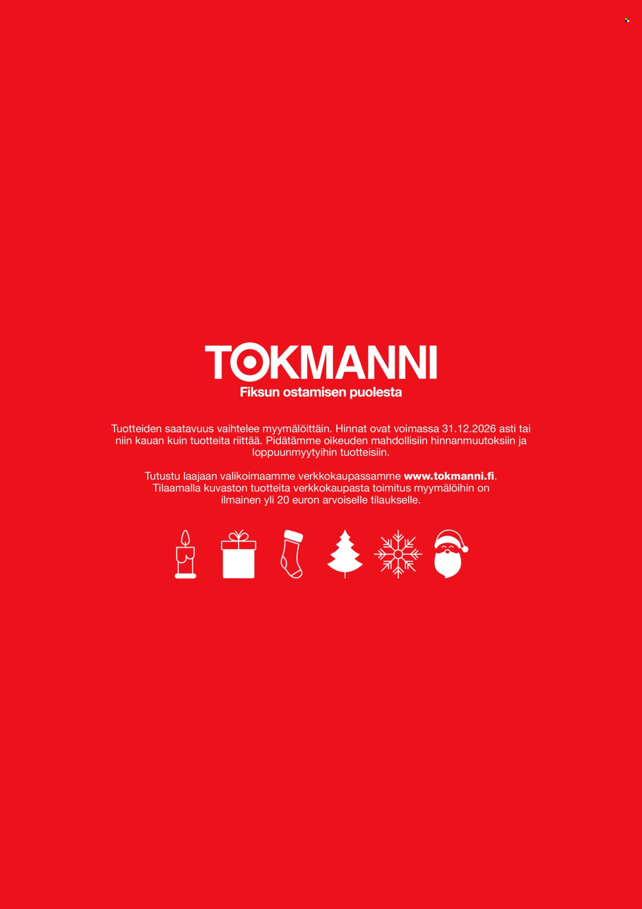 Tokmanni tarjoukset - 25.10.2026 - 31.12.2026. Sivu 100