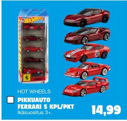 PIKKUAUTO FERRARI 5 KPL/PKT