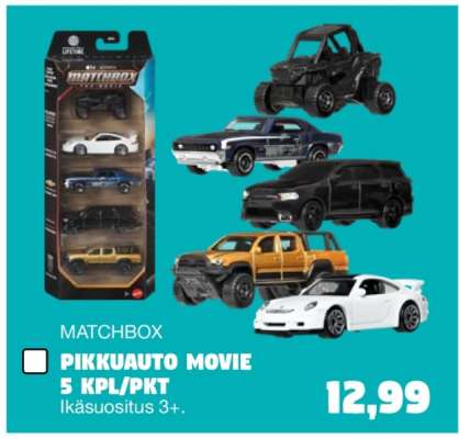 PIKKUAUTO MOVIE 5 KPL/PKT