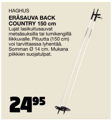 HAGHUS ERÄSAUVA BACK COUNTRY 150 cm