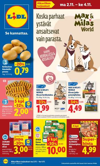 Lidl tarjoukset  - 02.11.2026 - 04.11.2026.