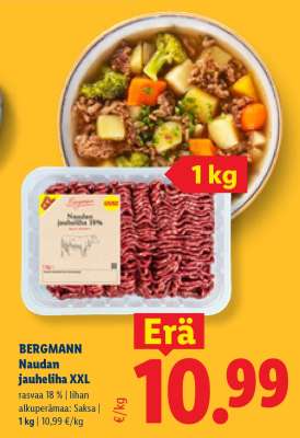 BERGMANN Naudan jauheliha XXL