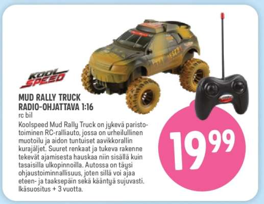 MUD RALLY TRUCK RADIO-OHJATTAVA 1:16