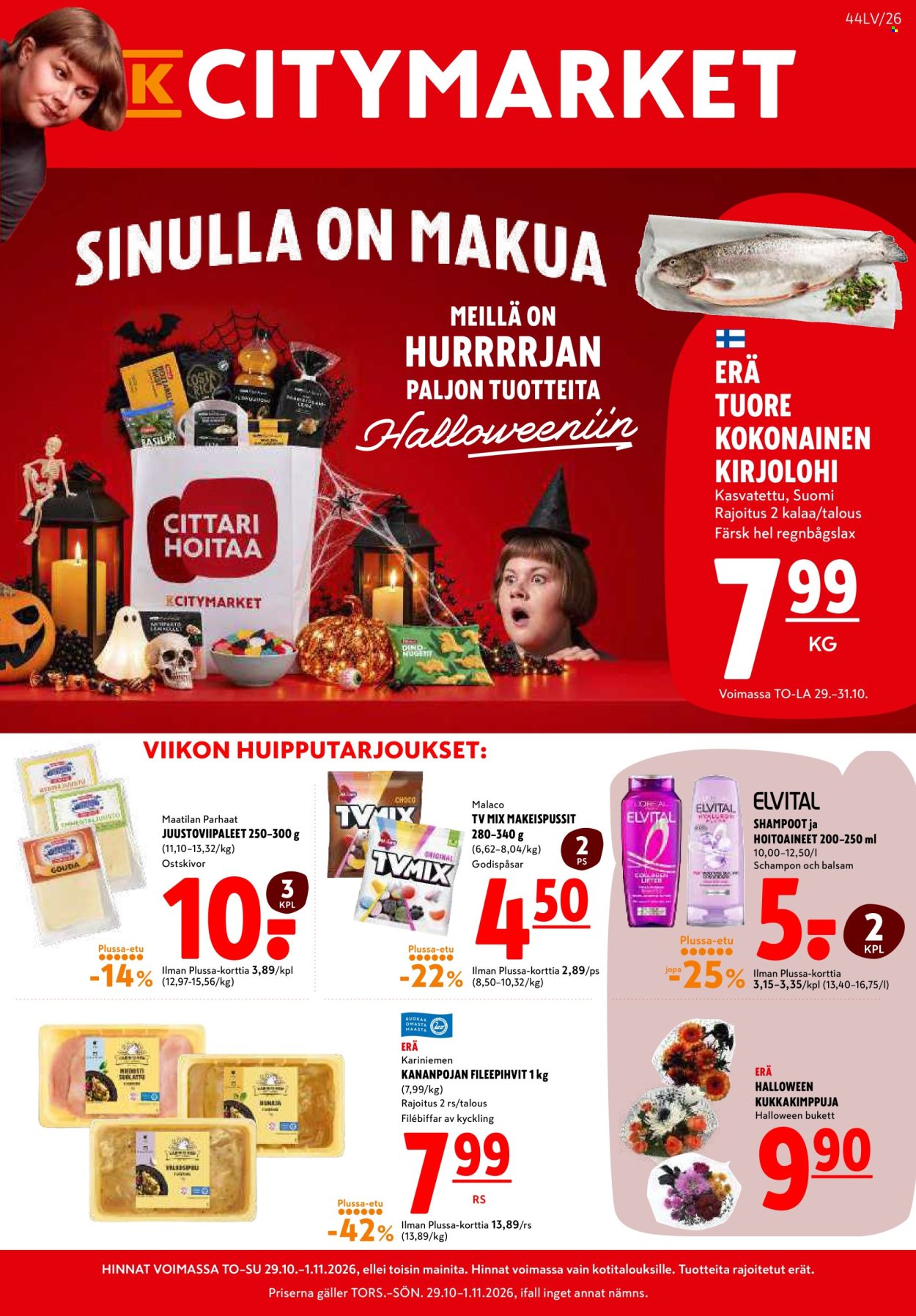 K-citymarket tarjoukset - 29.10.2026 - 01.11.2026. Sivu 1