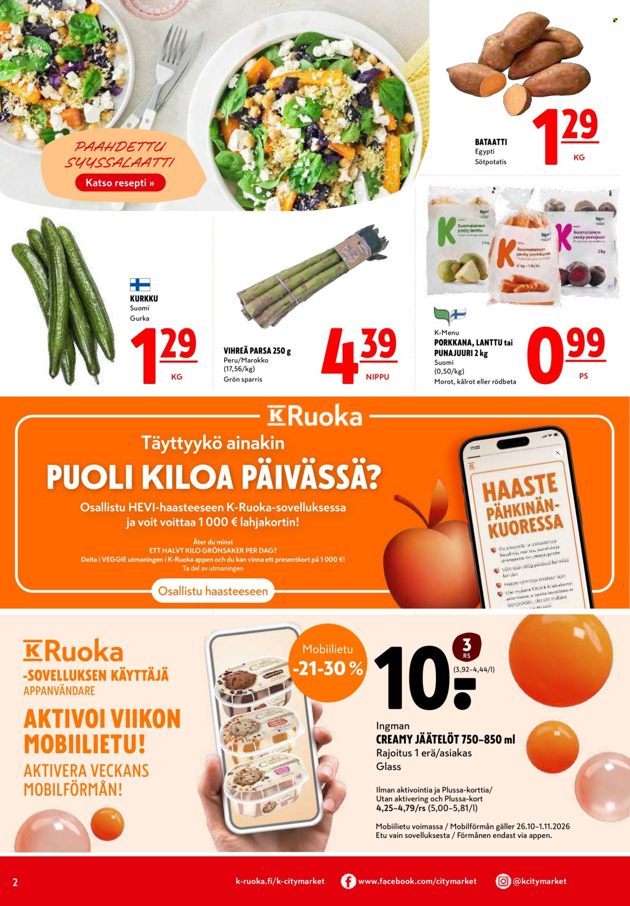 K-citymarket tarjoukset - 29.10.2026 - 01.11.2026. Sivu 2