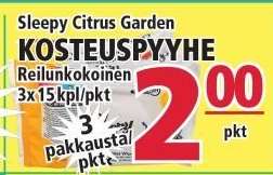 Sleepy Citrus Garden KOSTEUSPYYHE