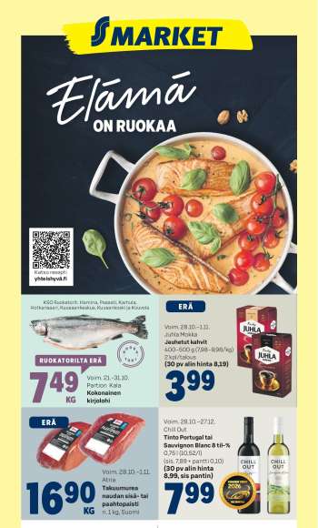 S-market tarjoukset  - 28.10.2026 - 01.11.2026.