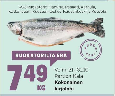 Kokonainen kirjolohi