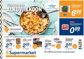 K-Supermarket tarjoukset  - 27.06.2022 - 29.06.2022.