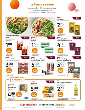 K-Supermarket tarjoukset  - 31.08.2022 - 04.10.2022.