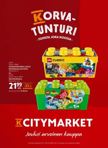 K-citymarket tarjoukset  - 02.11.2022 - 20.12.2022.
